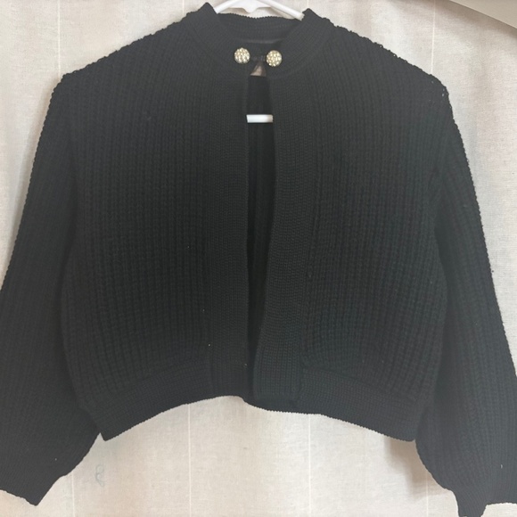 VINTAGE 1940s 1950s Koret Crop Knit Cardigan Sweater - Picture 1 of 6